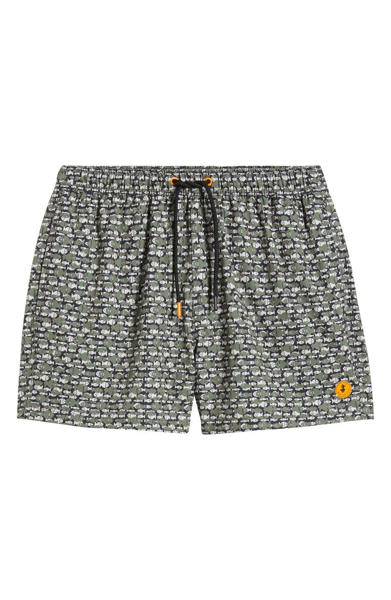 Save The Duck Ademir Swim Trunks, Main, color, Green Fish - No Fishing