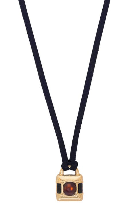 Clara Padlock Cord Pendant Necklace
