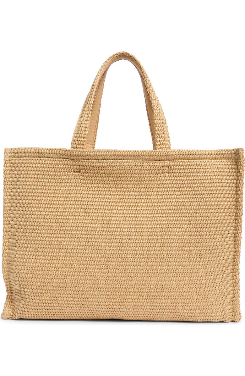 Givenchy Logo Raffia Tote, Alternate, color, Natural