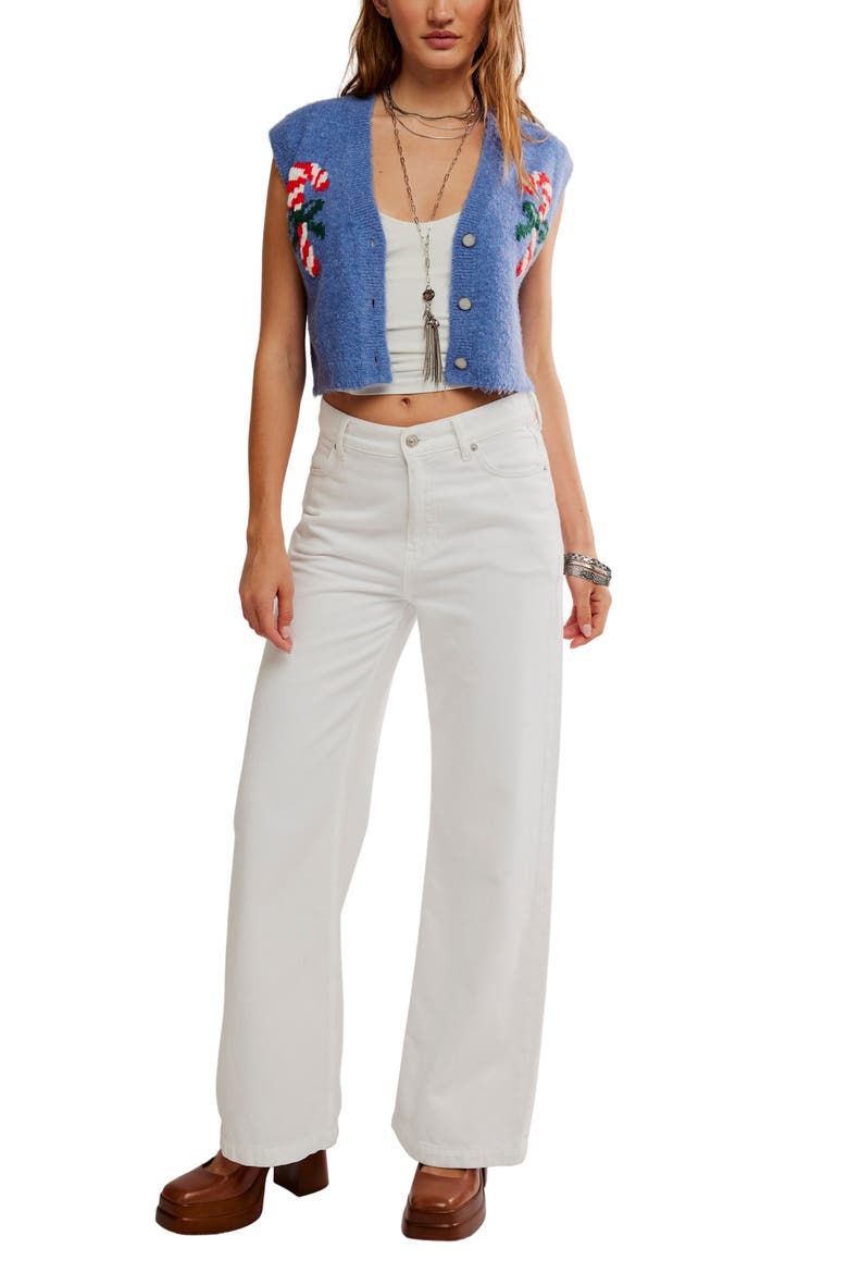 Be Merry Sweater Vest, Alternate, color, BLISSFUL BLUE COMBO