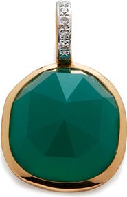 Monica Vinader Siren Green Onyx 
Diamond Pendant