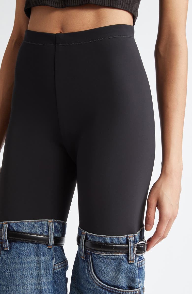 Coperni Hybrid Denim & Knit Pants, Alternate, color, 