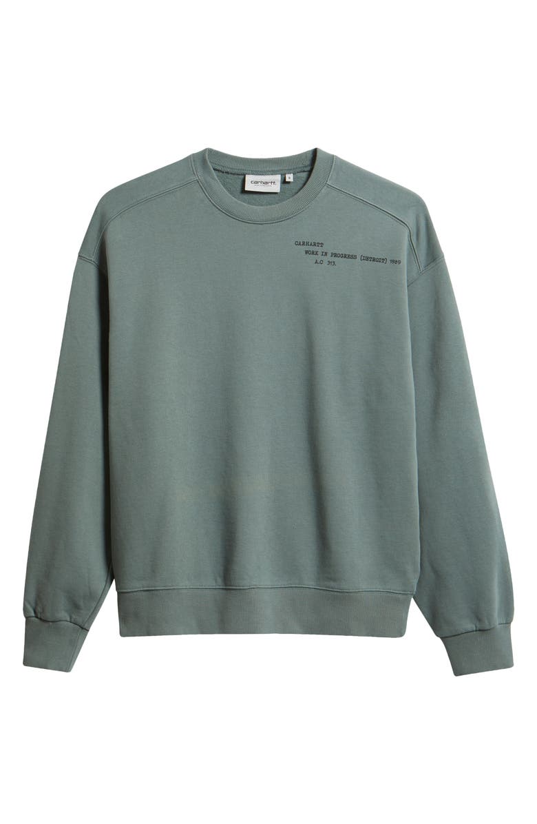 Carhartt Work In Progress Punched Graphic Sweatshirt, Alternate, color, Velvet Green