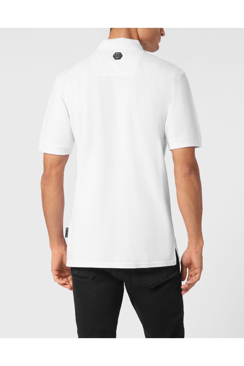 Pique Polo Shirt Ss Slim Fit Cars Racing Men, Alternate, color, white