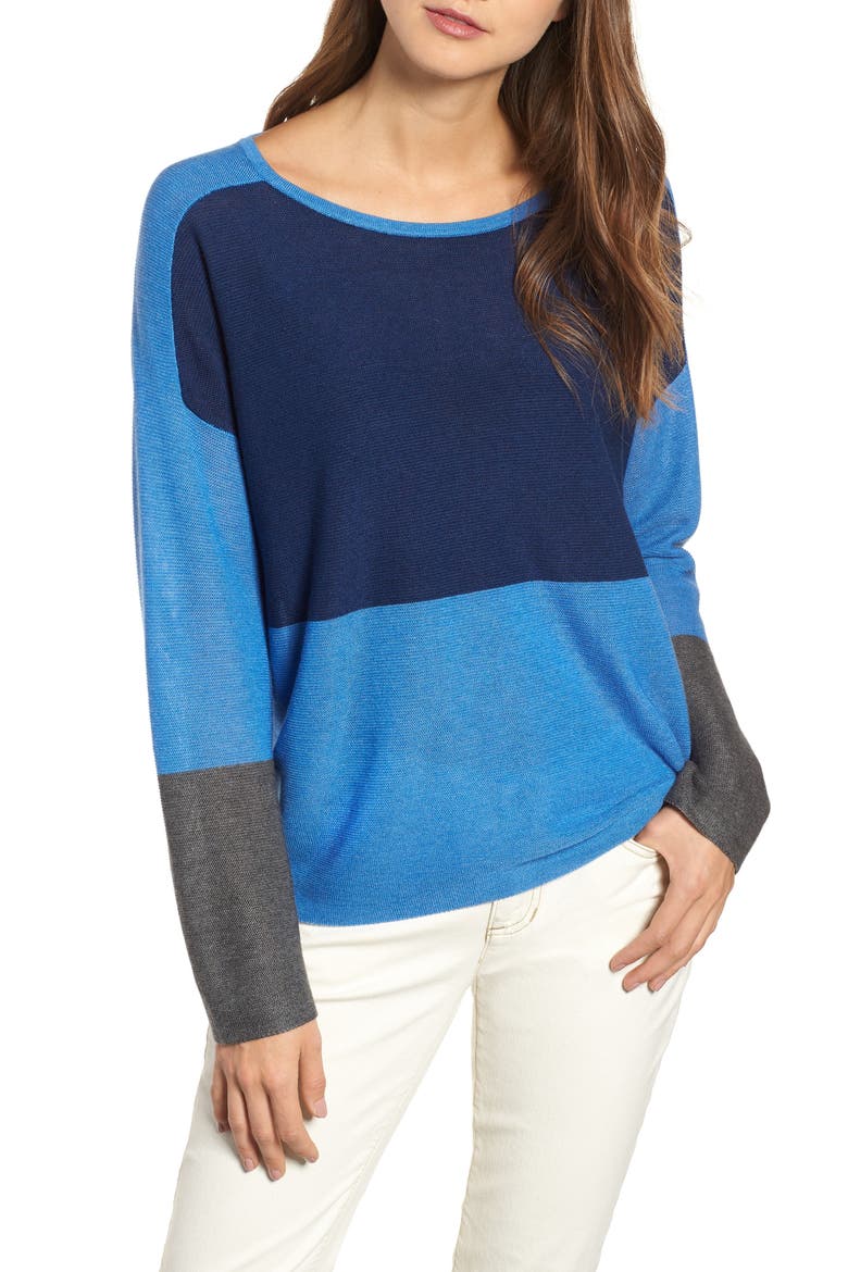 Colorblock Sweater, Main, color, CELESTIAL