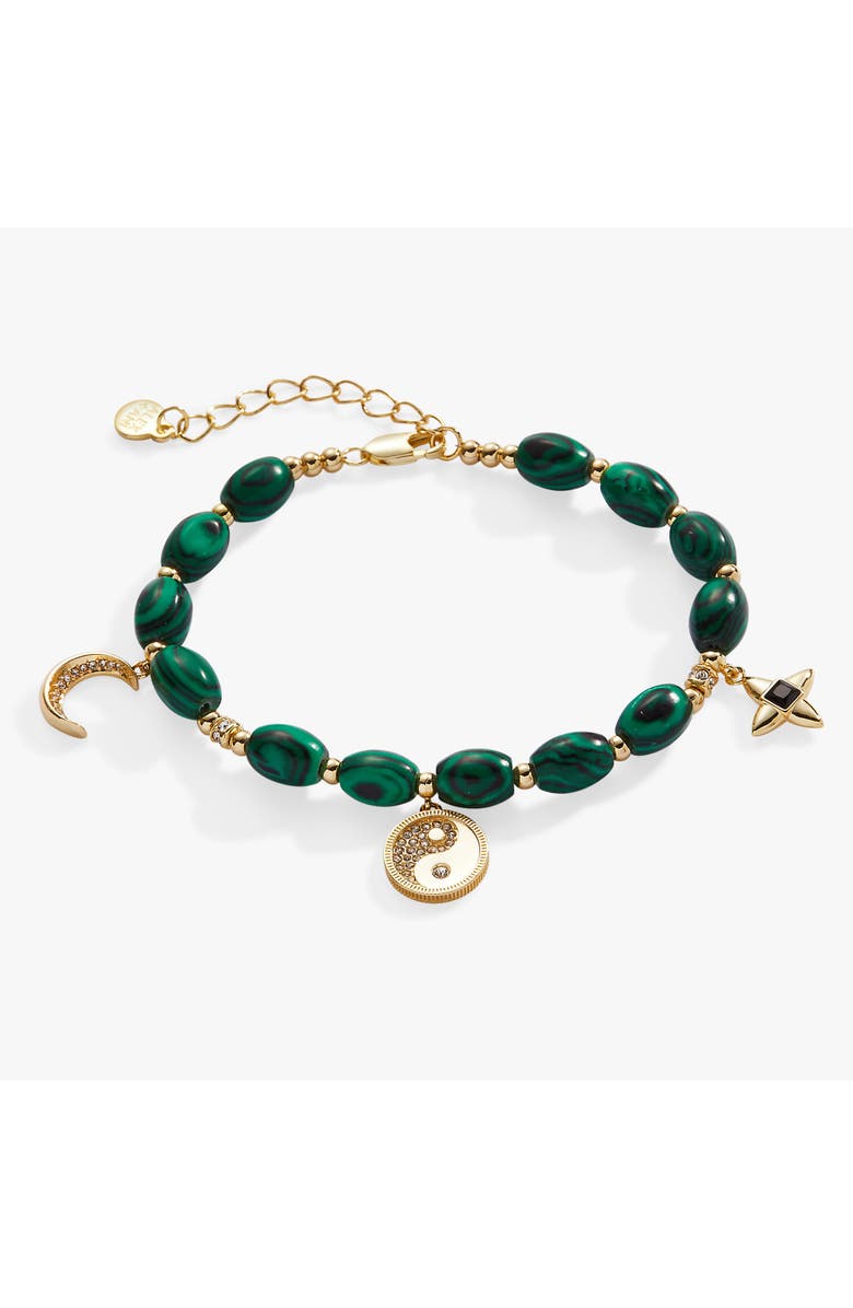 Alex and Ani Beaded Charm Bracelet, Main, color, Malachite