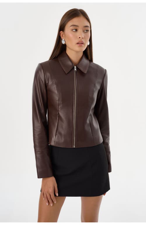 Lamarque Oceana | Fitted Leather Jacket In Brown