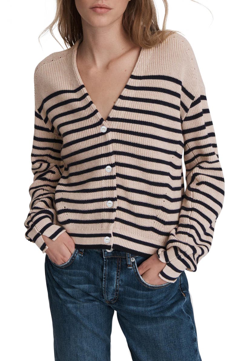 rag & bone Ann Stripe Cardigan, Main, color,