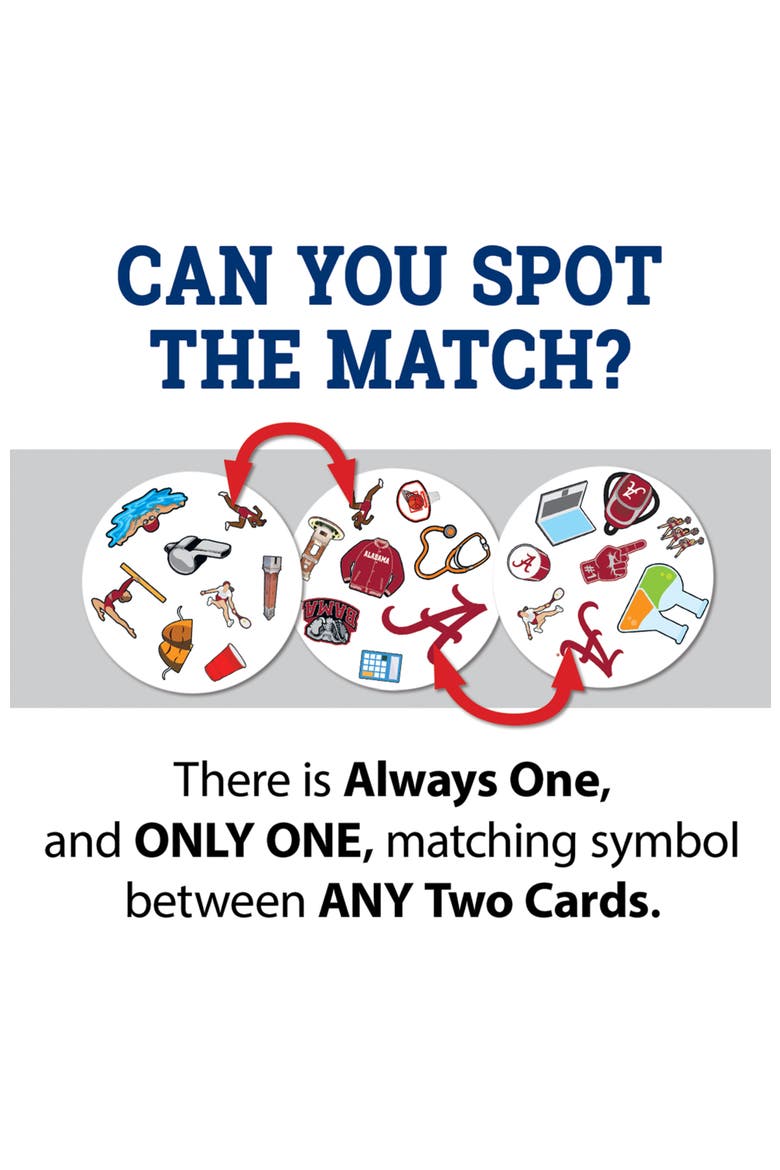 Alabama Crimson Tide Spot It! Card Game, Alternate, color, Multicolor