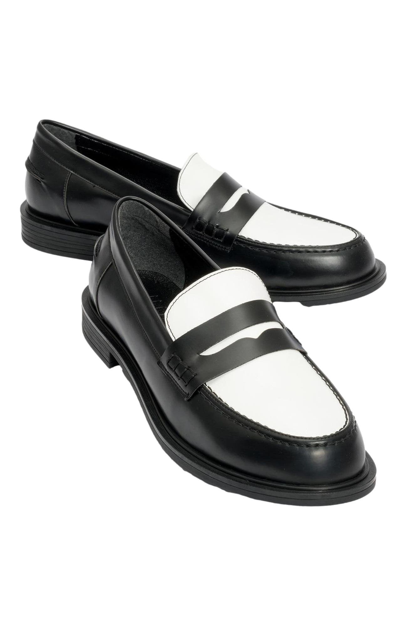 Prologue Shoes CHOOS Loafer, Main, color, Black Faux Leather