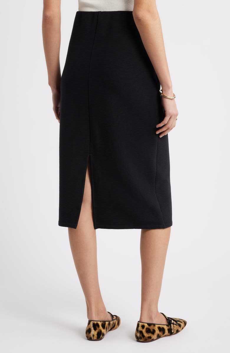 Caslon<sup>®</sup> Ottoman Knit Midi Skirt, Alternate, color, Black