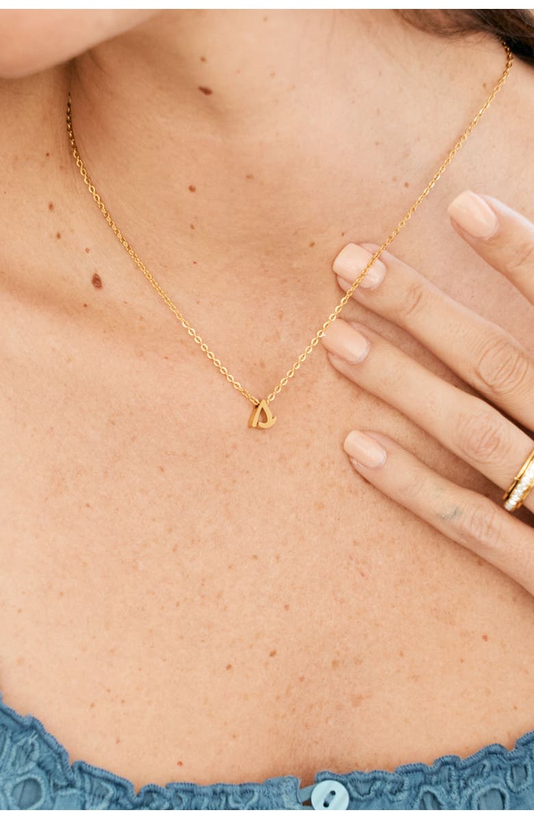 Mint & Lily Tiny Script Initial Necklace, Alternate, color,