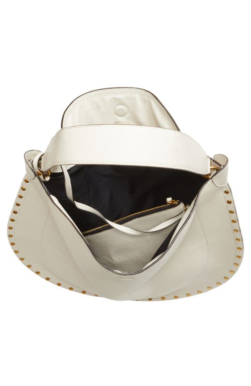 Isabel Marant Oskan Leather Hobo Bag In Neutral