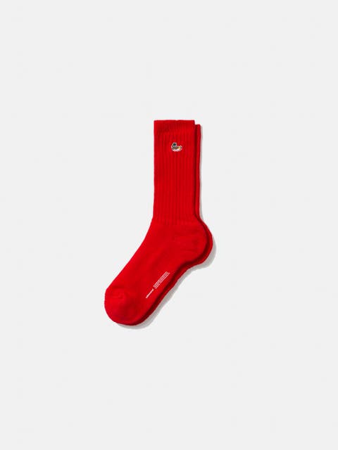 Duck Logo Ribbed Crew Socks