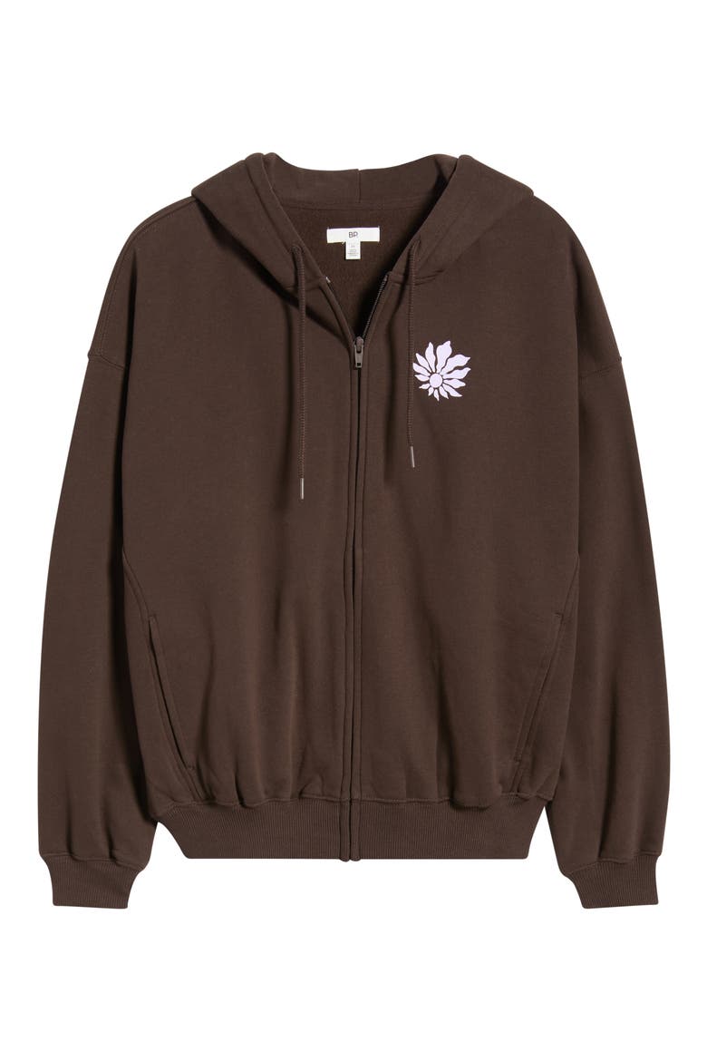 Graphic Full Zip Hoodie, Alternate, color, BROWN-PURPLE SEIZE THE DAY