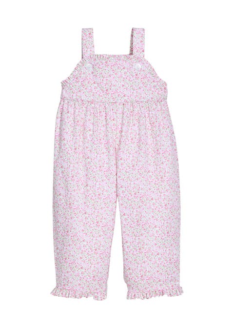Kids' Floral Ruffled Hem Overall