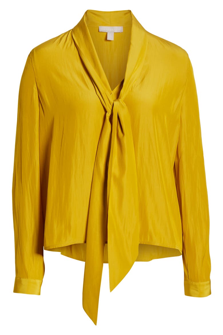 Tie Neck Top, Alternate, color, OLIVE ARROWWOOD
