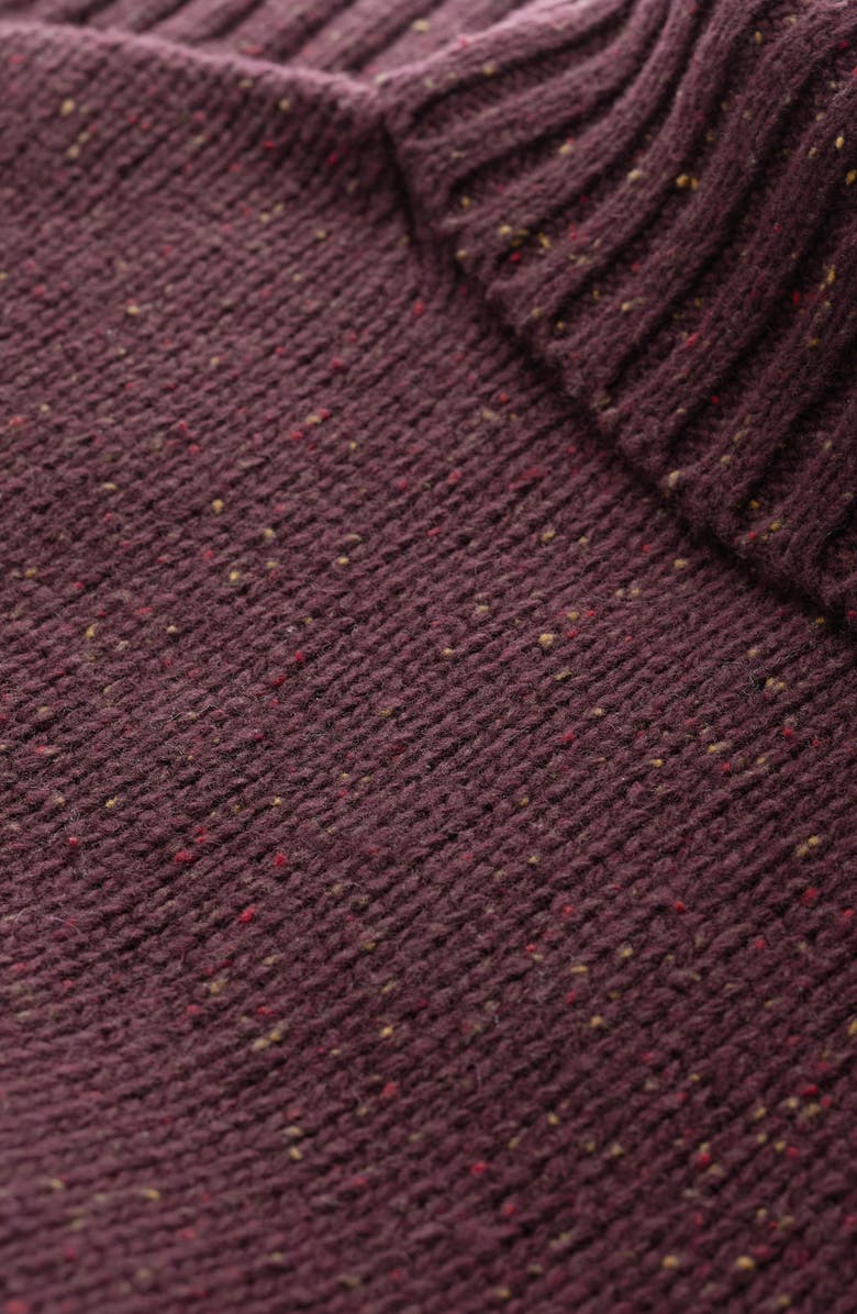 Seasalt Cornwall Foresting Turtleneck Wool Blend Sweater, Alternate, color, Merlot