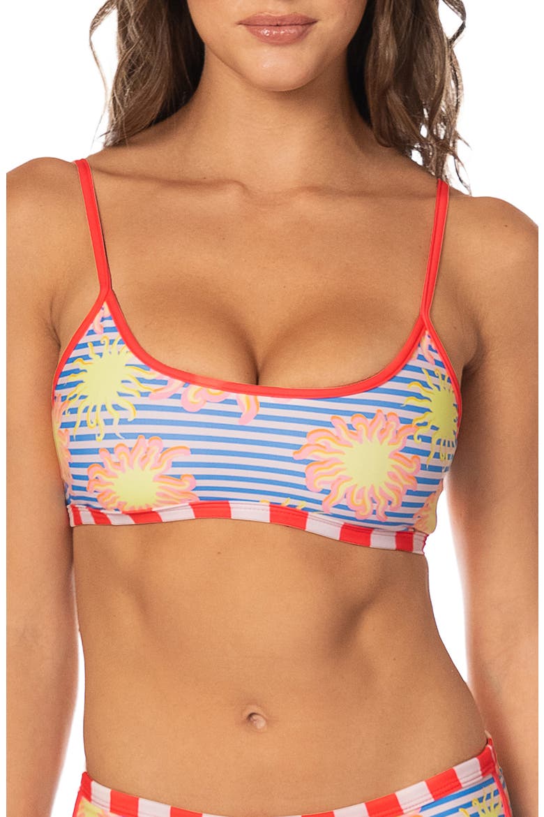 Awake in Light Lane Reversible Bikini Top, Main, color, OPEN BLUE
