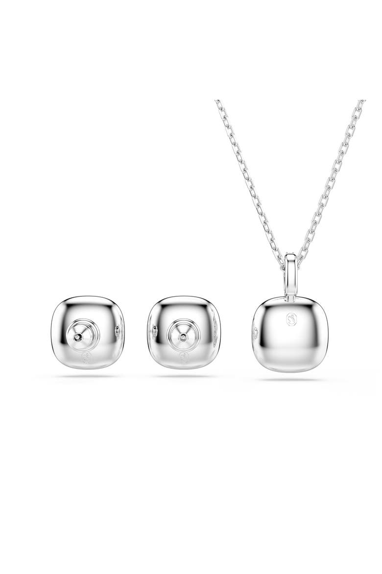 Una Angelic Crystal Pendant Necklace & Stud Earrings Set, Alternate, color, CRYSTAL RHODIUM