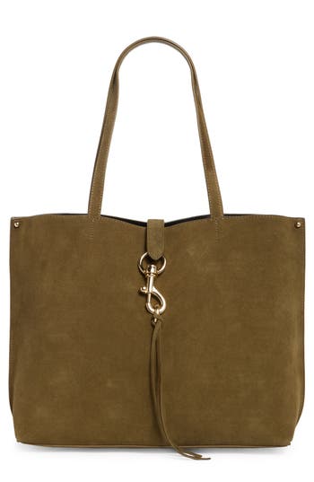 Rebecca Minkoff Megan Suede Tote In Green
