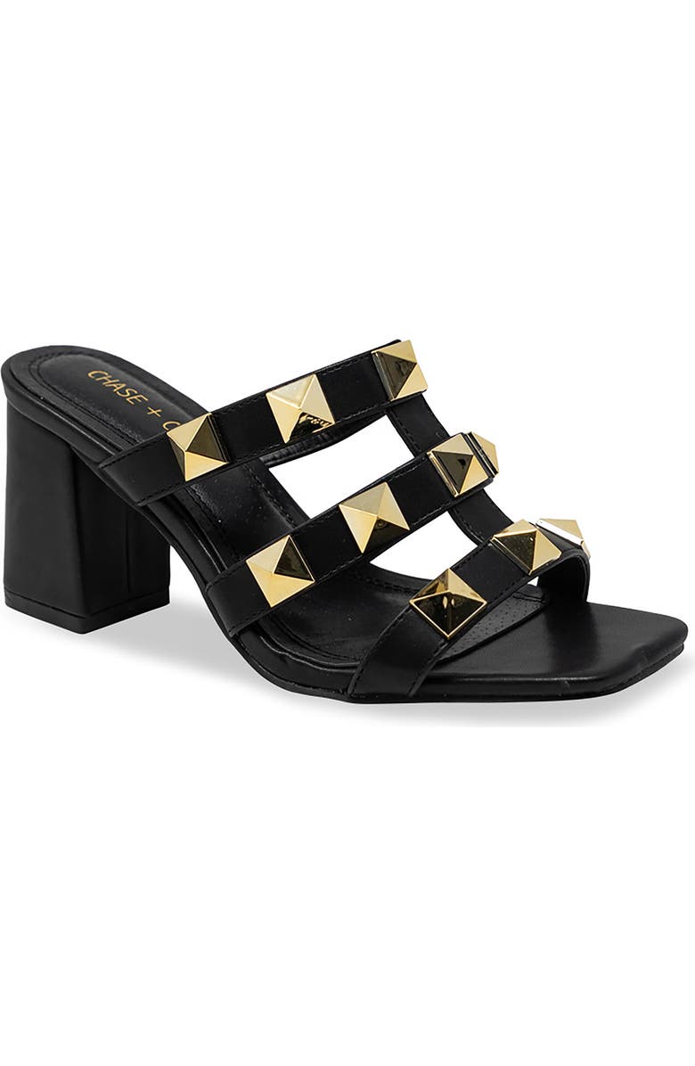 CHASE AND CHLOE Brie Pyramid Stud Slide Mule, Main, color,