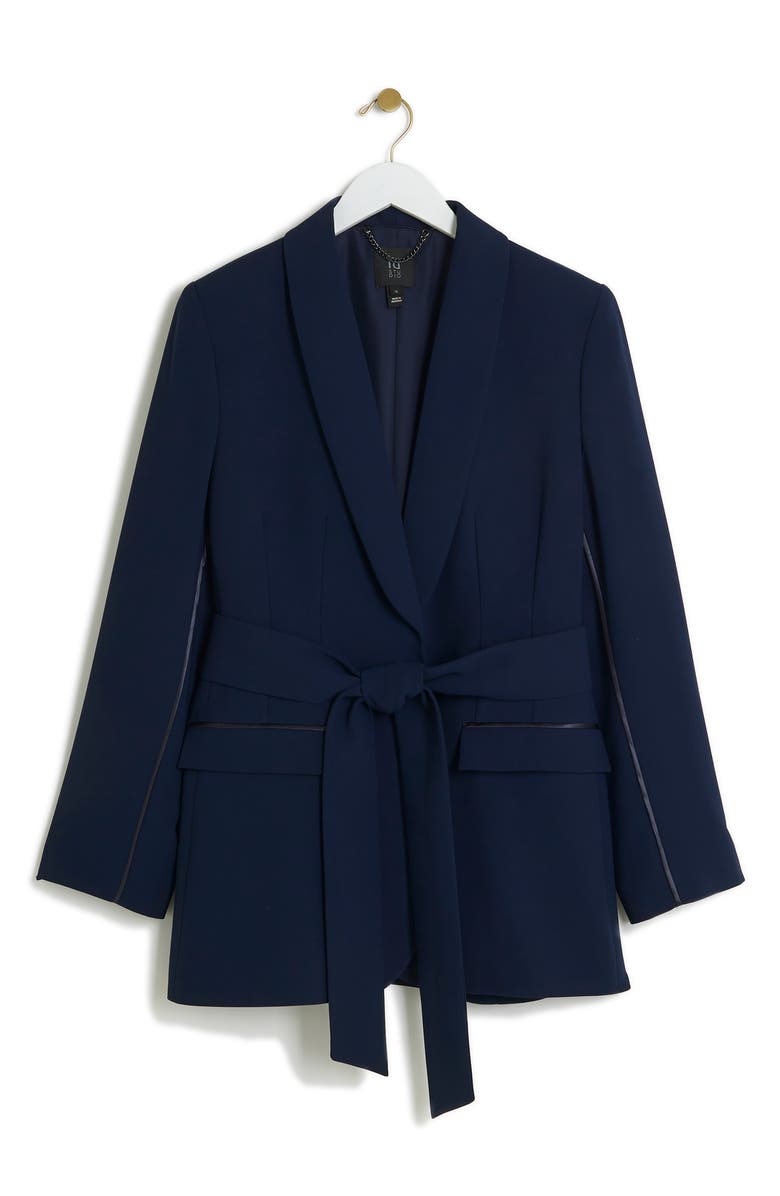 River Island Belted Tuxedo Blazer, Alternate, color,