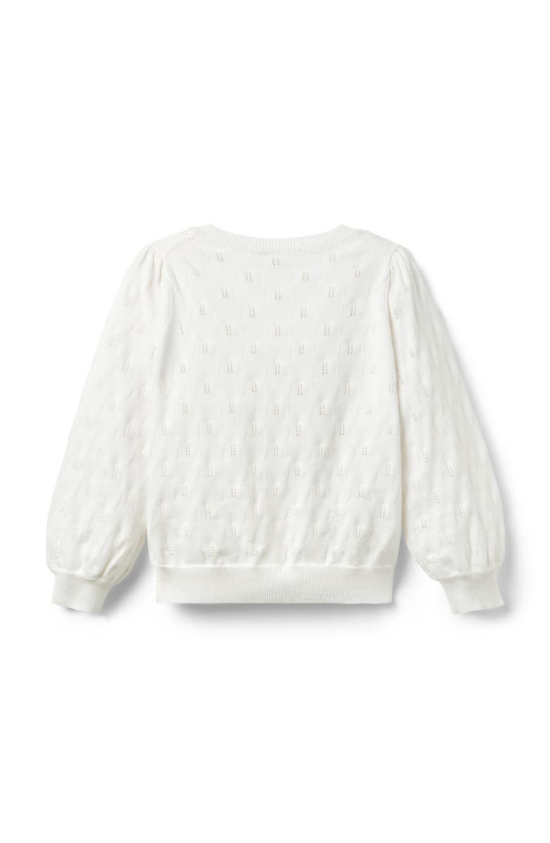 Janie and Jack The Pointelle Cardigan, Alternate, color, White