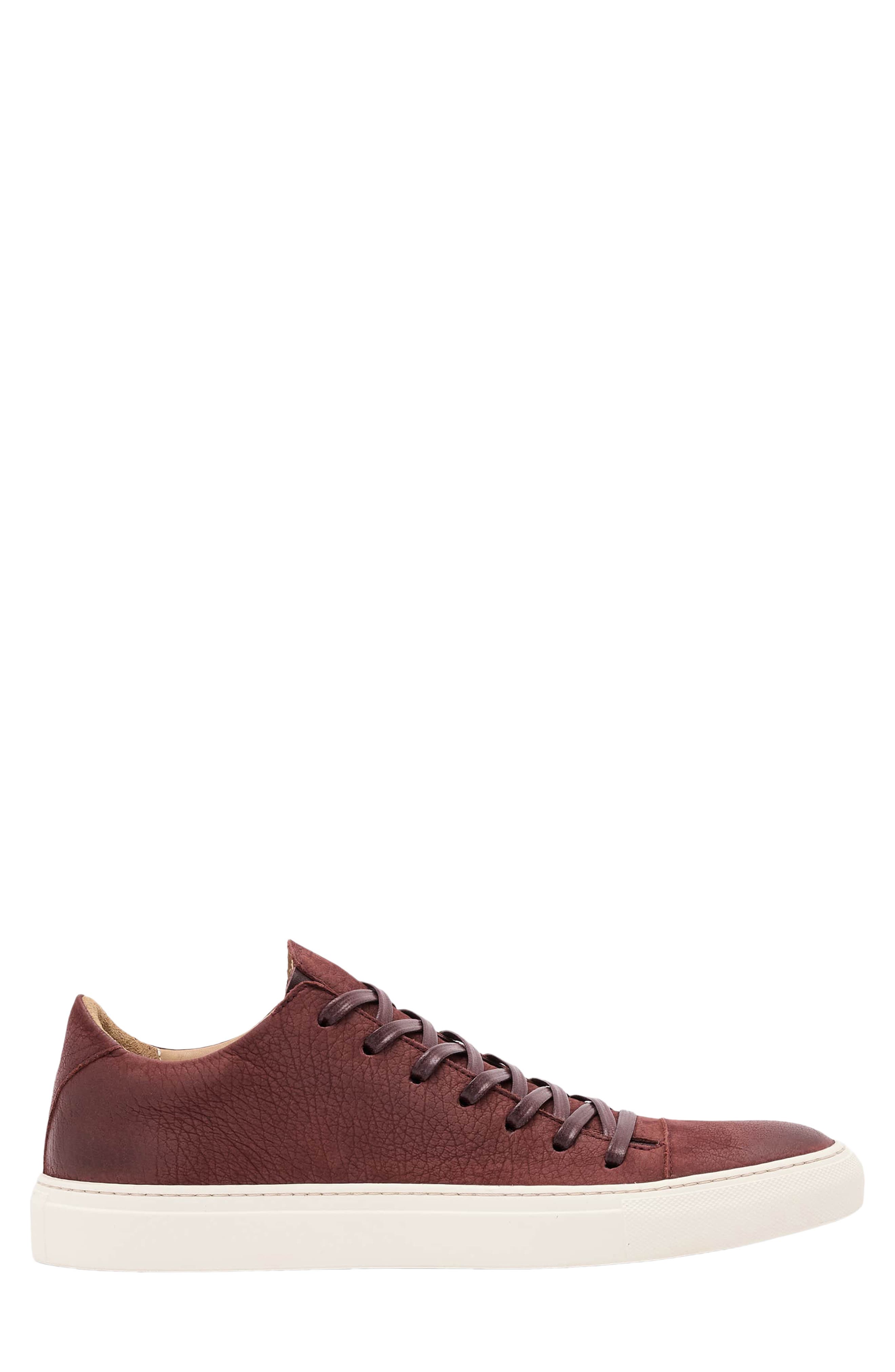 Reed Low Top Leather Sneaker, Alternate, color, TAMARIND