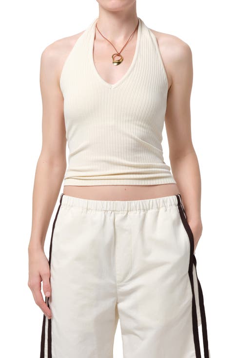 Thea Rib Knit Halter Top