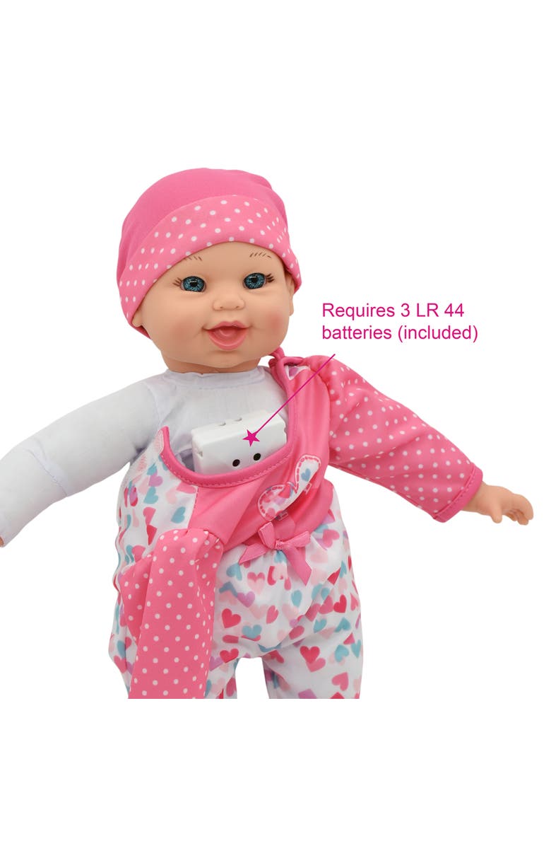 Little Darlings 12" Talking Twins Dolls Pink, Teal, Hearts, Alternate, color, Multicolored
