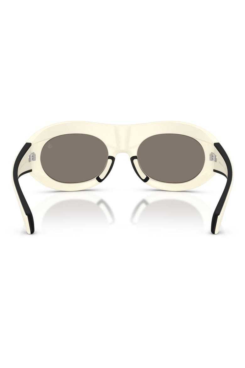 Ramillon 54mm Polarized Oval Sunglasses, Alternate, color, BUTTER / BLACK / MIRROR SILVER
