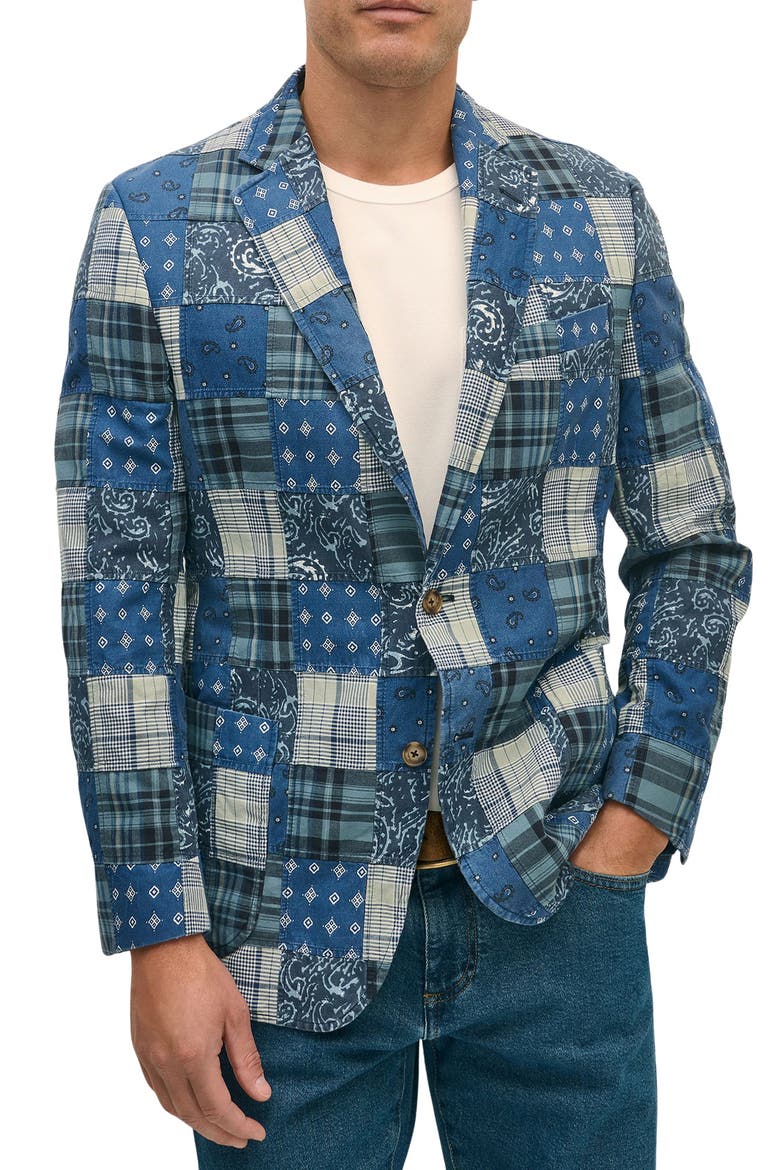 Classic Fit Cotton Patchwork Madras Sport Coat (Men) | Nordstrom