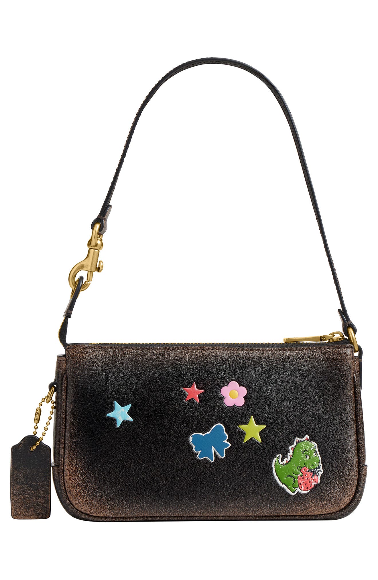COACH Rexy 10th Anniversary Sticker Print Plaza Bag, Alternate, color, 