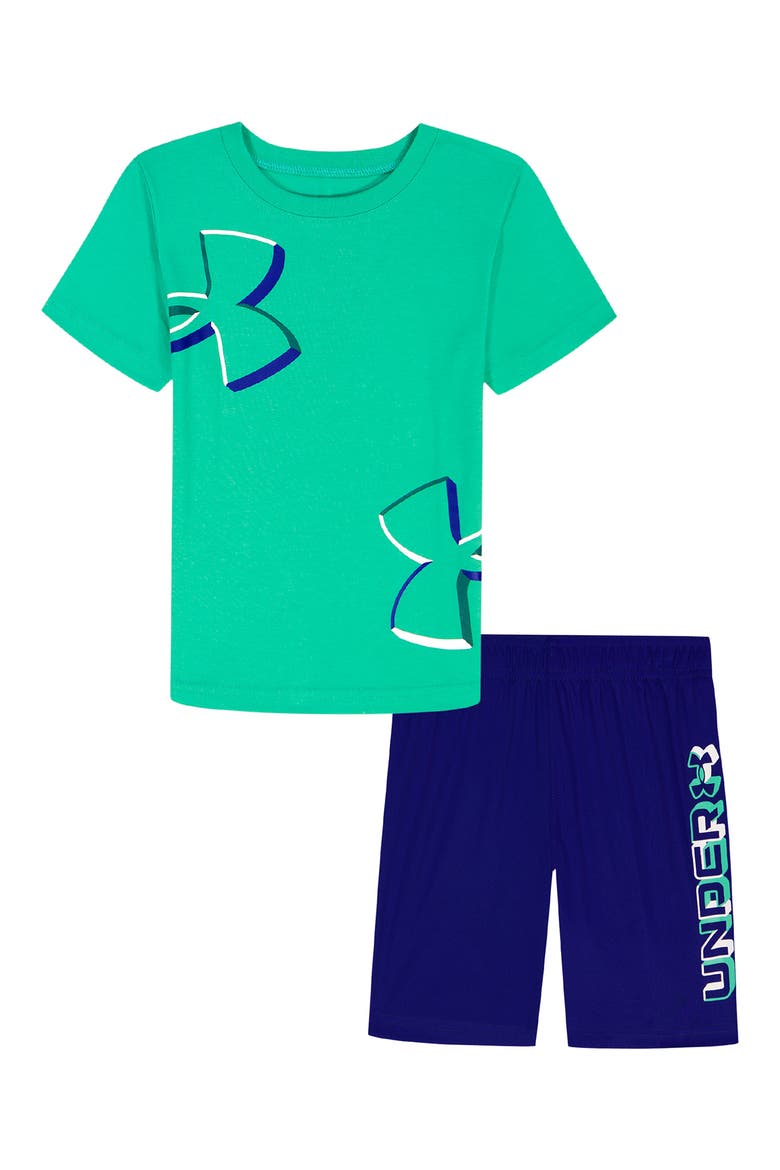 Kids' Dimension Core Graphic T-Shirt & Shorts Set, Main, color, GREEN MODE