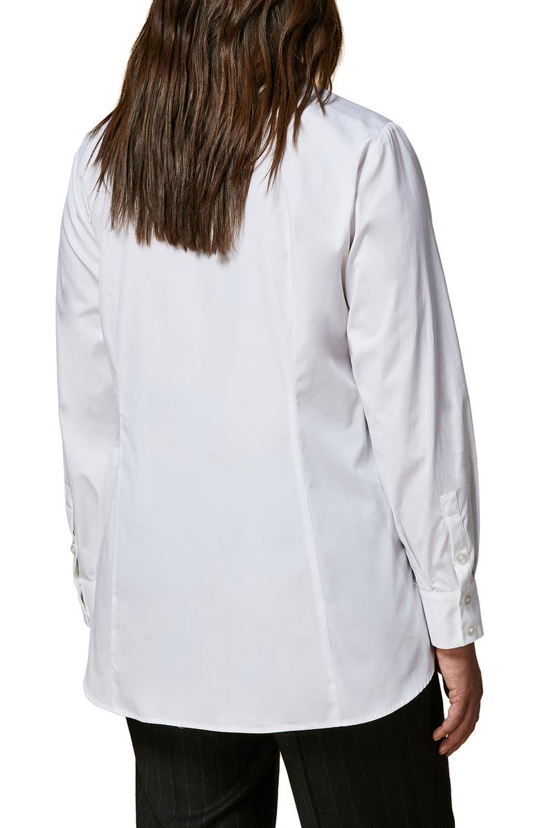Marina Rinaldi Semifitted Cotton Poplin Tunic Blouse, Alternate, color,