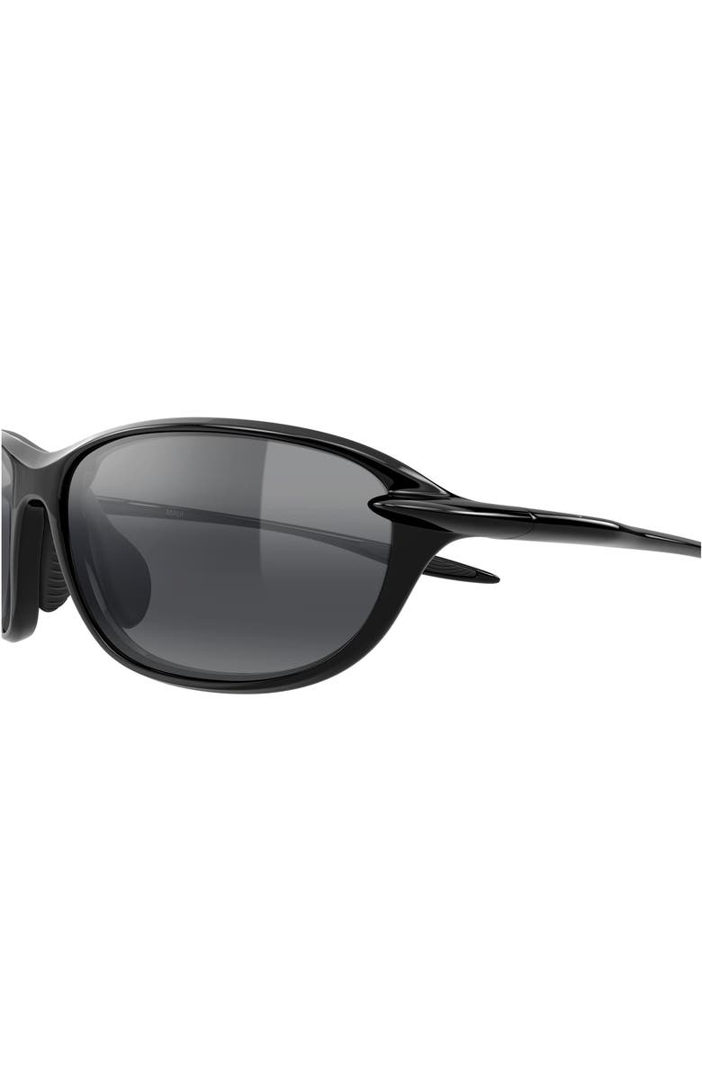 Maui Jim 62mm PolarizedPlus2<sup>®</sup> Oval Sunglasses, Alternate, color, Black