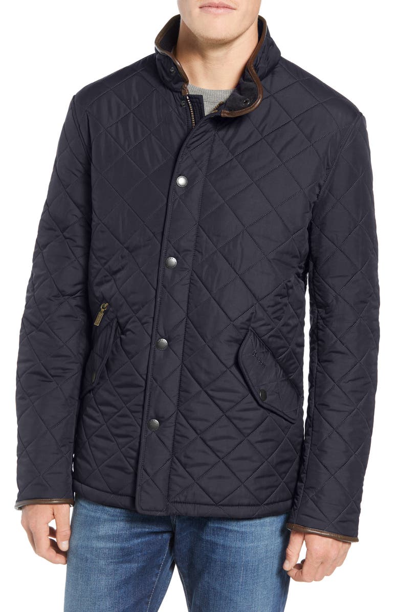 Barbour Powell Diamond Quilted Jacket, Alternate, color, Navy