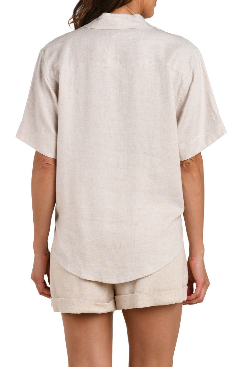 Delphine Coast Knotted Cover-Up Shirt, Alternate, color, TAUPE