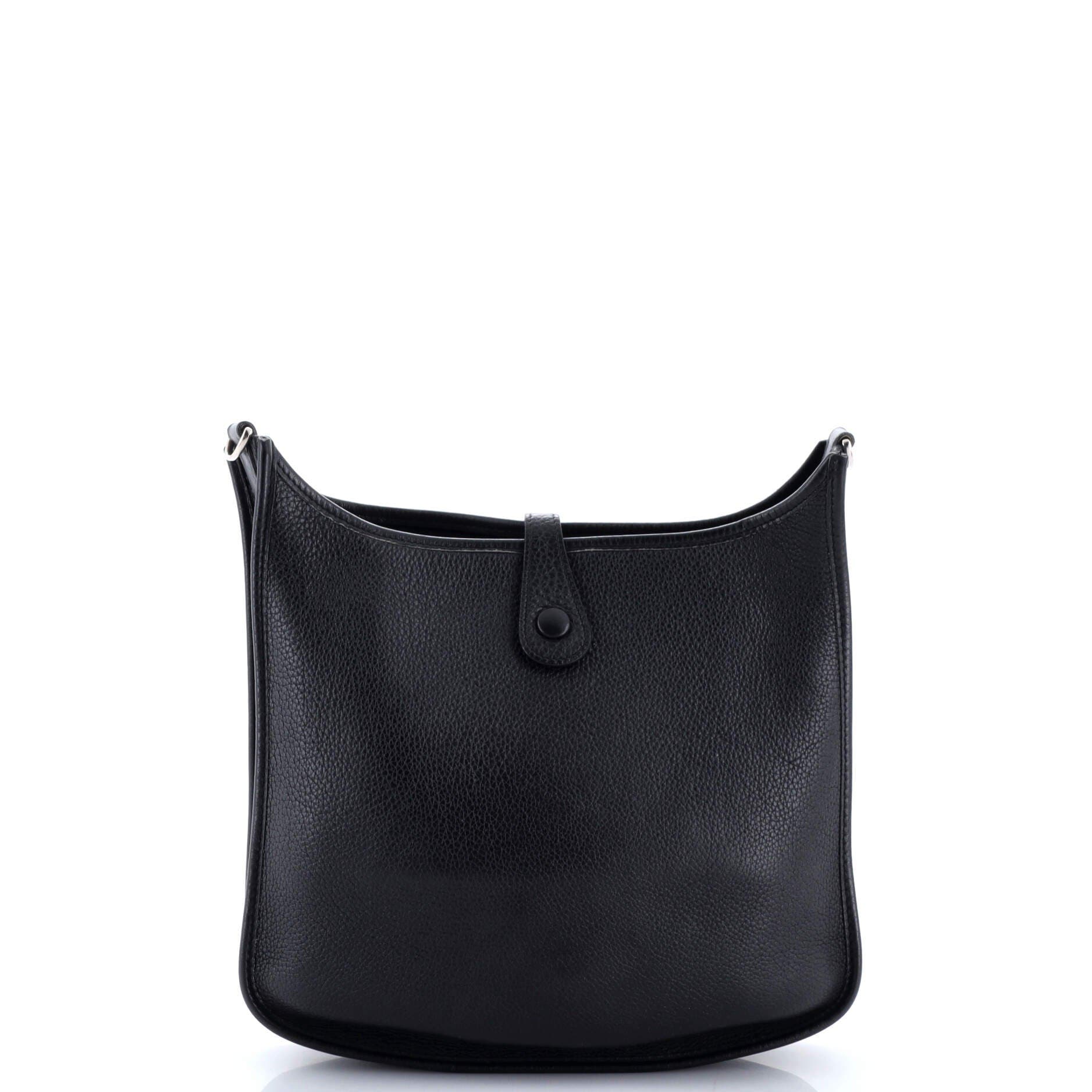 Pre-Owned Hermes Evelyne Bag Gen I Clemence PM, Alternate, color, Noir