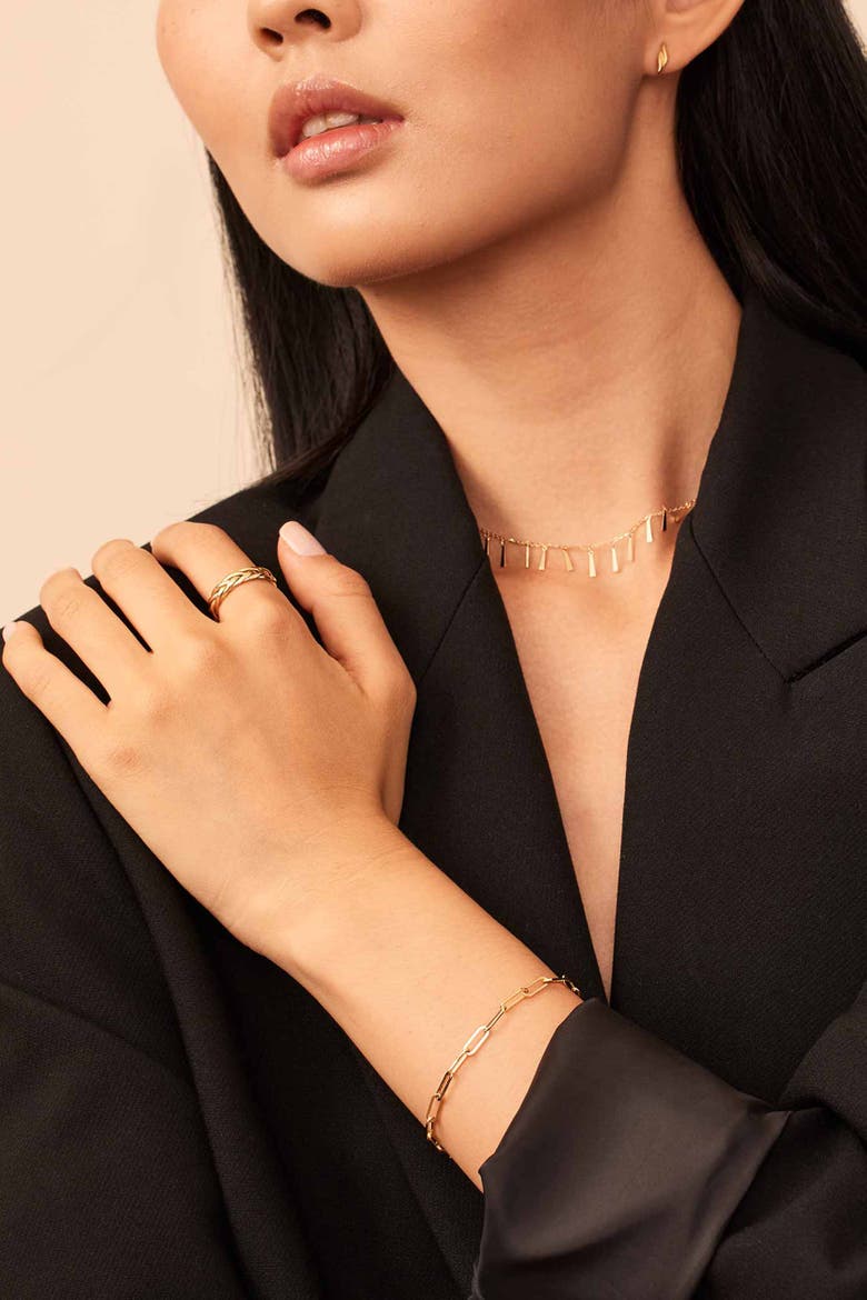 14K Gold Venice Link Bracelet, Alternate, color, Yellow Gold