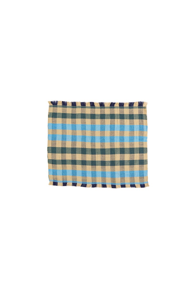 Casa Edel Cuadritos Placemat - Set of 2, Main, color, Cyan