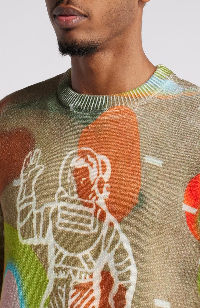 Billionaire Boys Club Thermal Astro Print Sweater, Alternate, color, Nomad