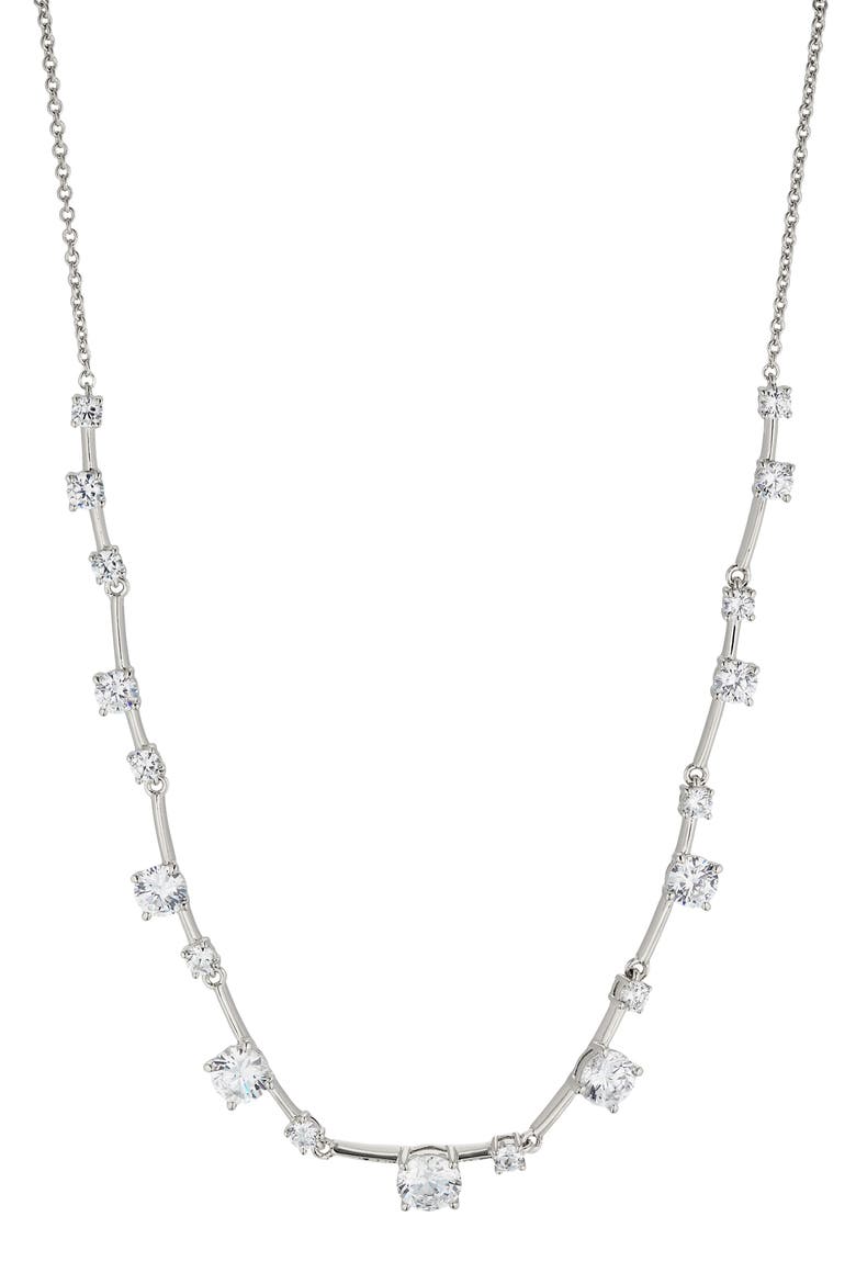 Evelyn Frontal Necklace, Main, color, RHODIUM