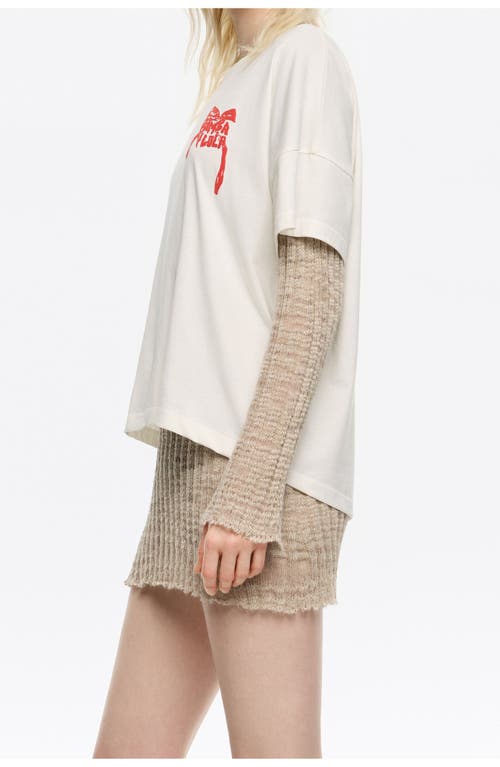 Bimba Y Lola Tie T-shirt In White