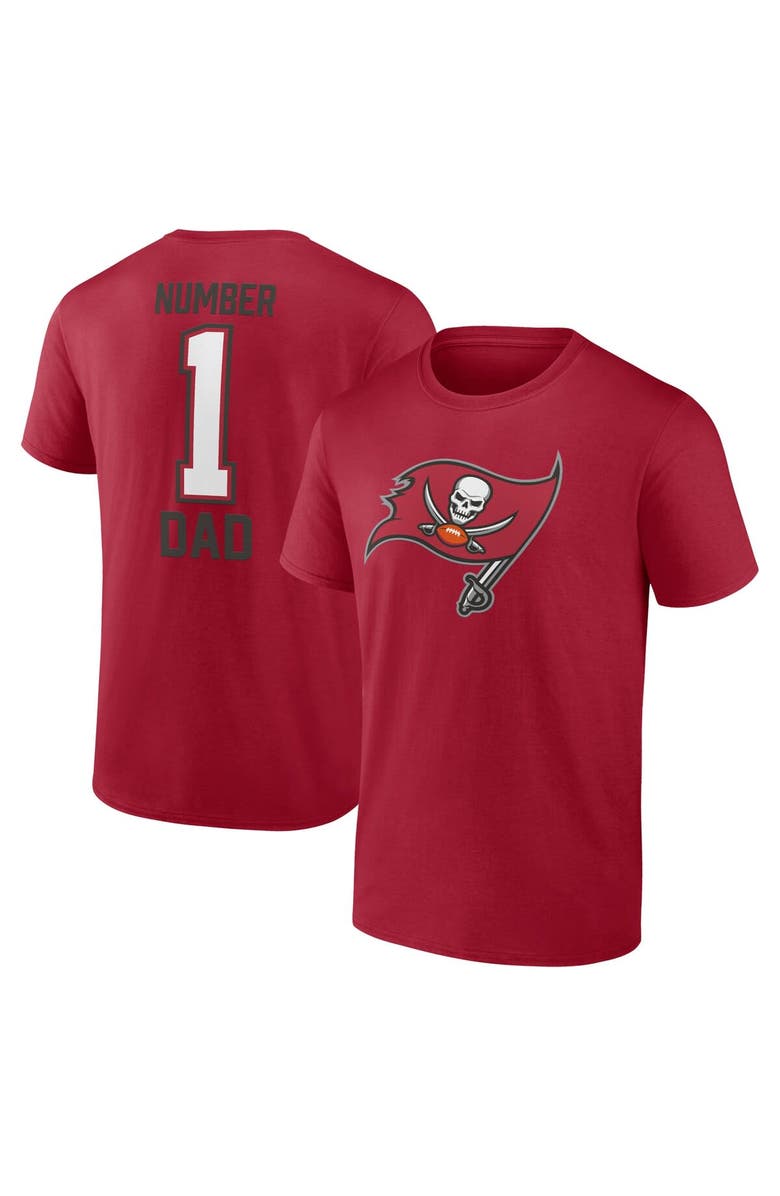 FANATICS Men's Fanatics Branded Red Tampa Bay Buccaneers Father's Day T-Shirt, Main, color, Red