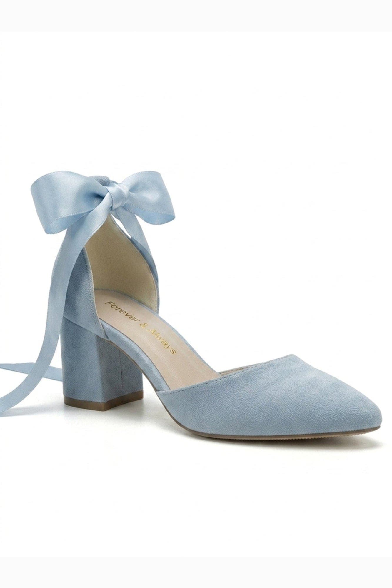 Powder Blue Suede