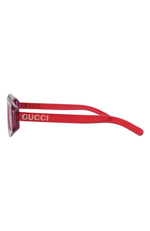 Gucci Cat Eye-frame Injection Sunglasses In Red