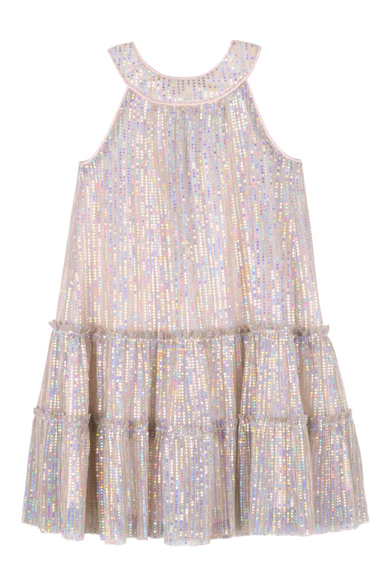Kids' Foil Dot Party Dress, Main, color, ROSE GOLD