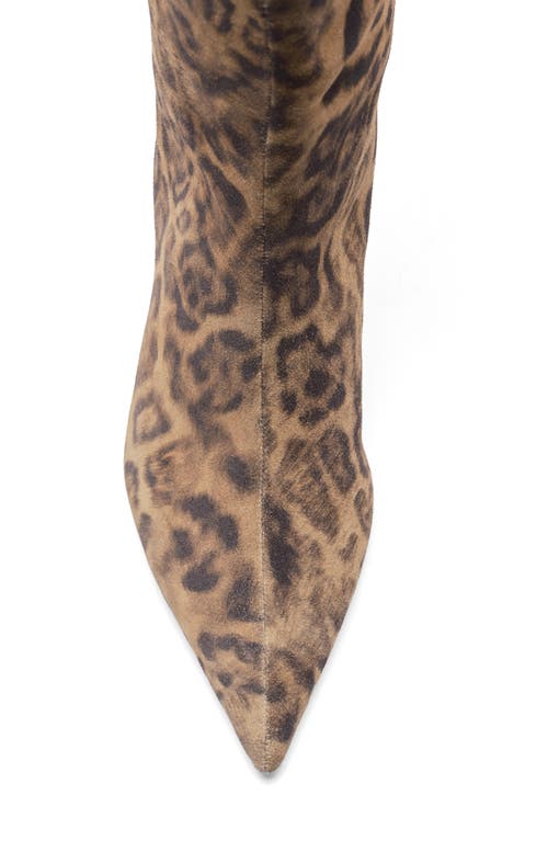 Free People Kiki Kitten Heel Boots Spotted Leopard In Brown